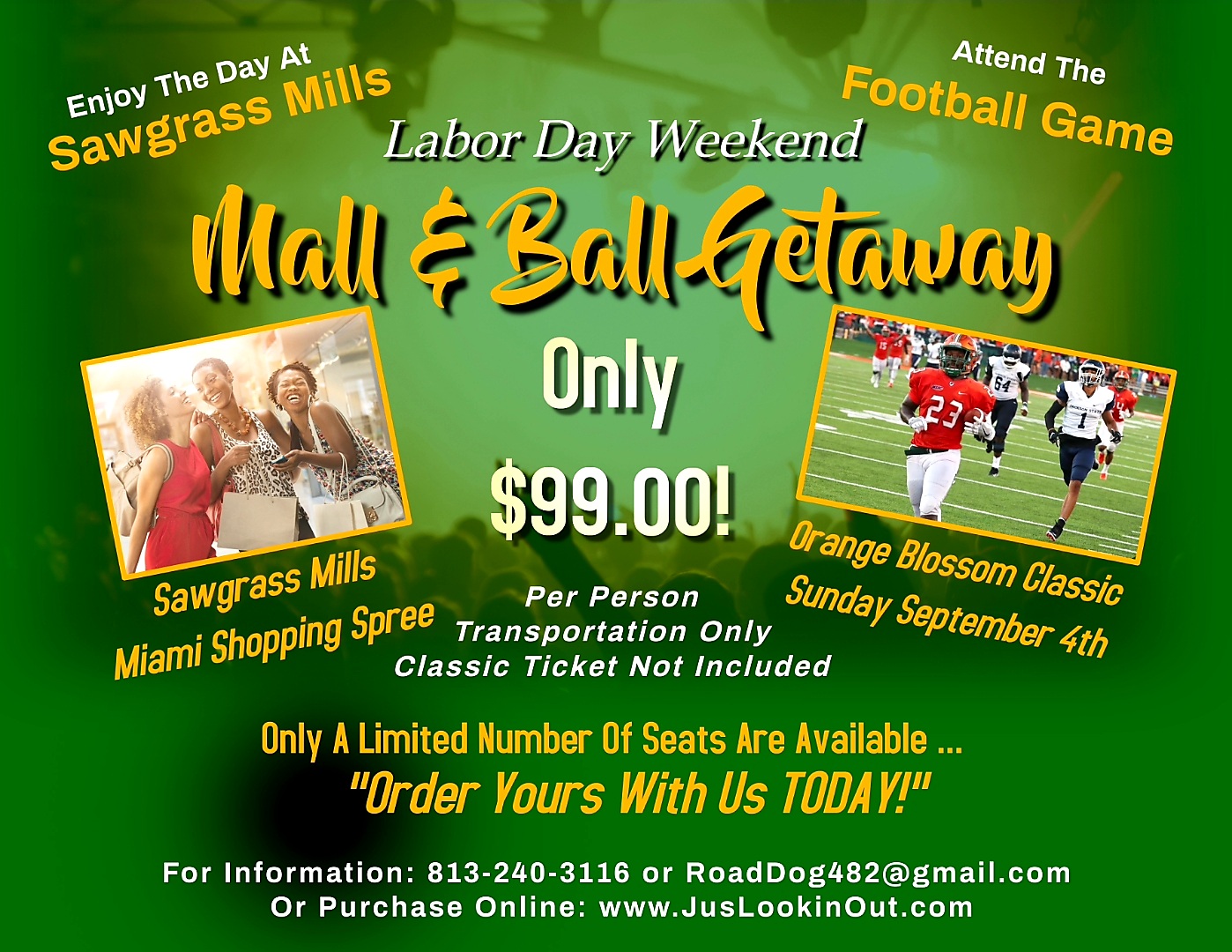 2022 Labor Day Weekend Mall and Ball Getaway Road Ready Tours